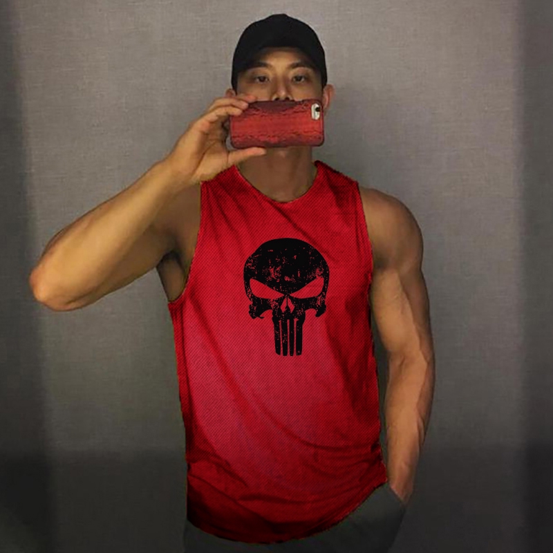 Áo thun lưới tank top nhanh khô khoe cơ bắp thể hình tập workout fitness cho nam