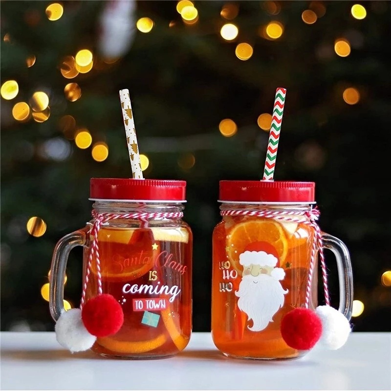 Set 25 Ống Hút Giấy Kraft Họa Tiết Hoa Tuyết Ánh Đồng Lấp Lánh Dùng Một Lần Trang Trí Sự Kiện Đa Ứng Dụng