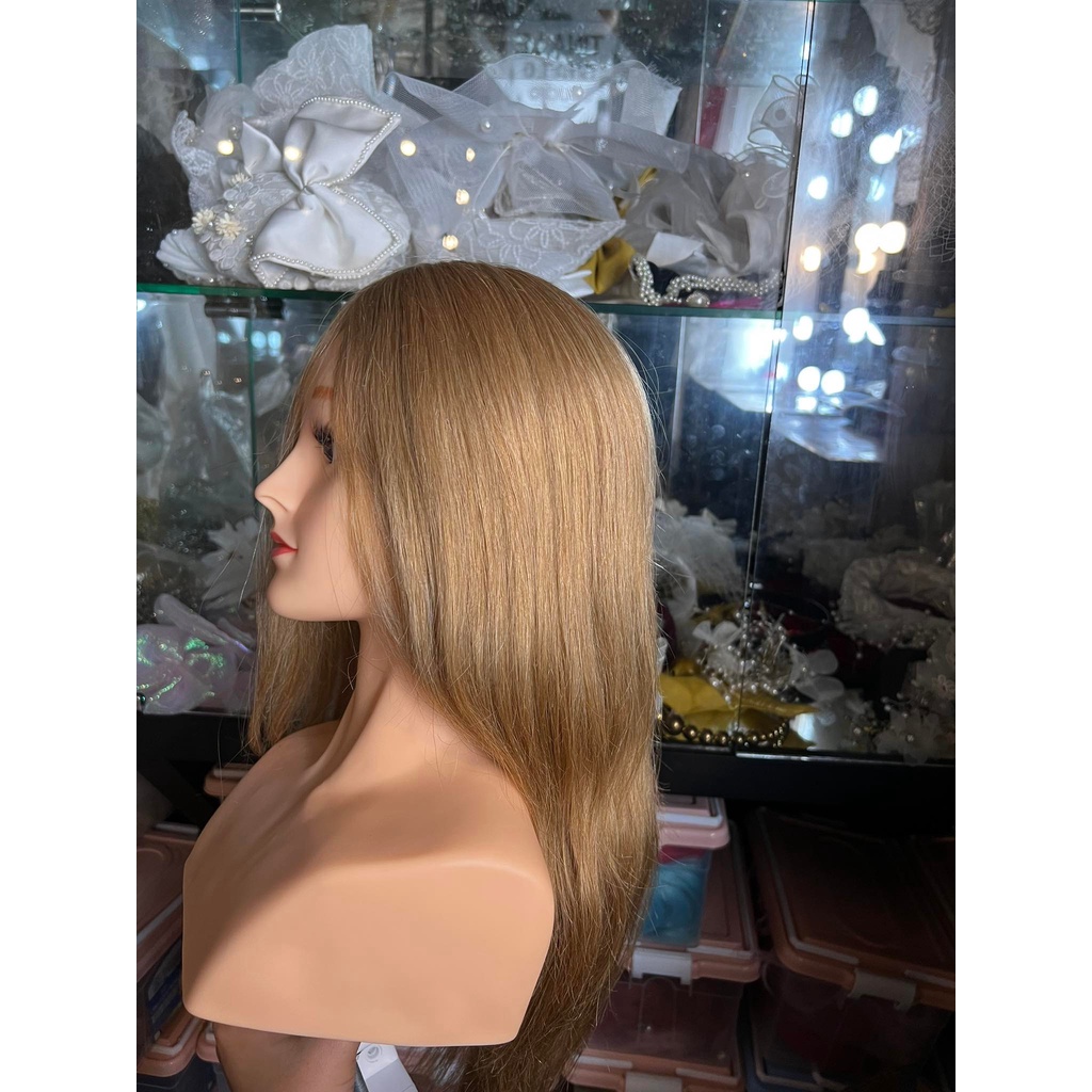 Đầu manocanh tập tạo mẫu tóc (bao gồm chân đế manocanh, đầu manocanh và tóc giả kèm theo, chất tóc thật 100%)
