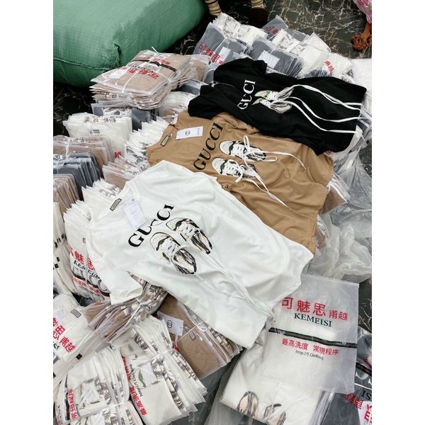 Áo dây giày thật áo đôi áo phông rộng form giấu quần áo cặp nam nữ chính hãng GUCCI CHANEL DIOR