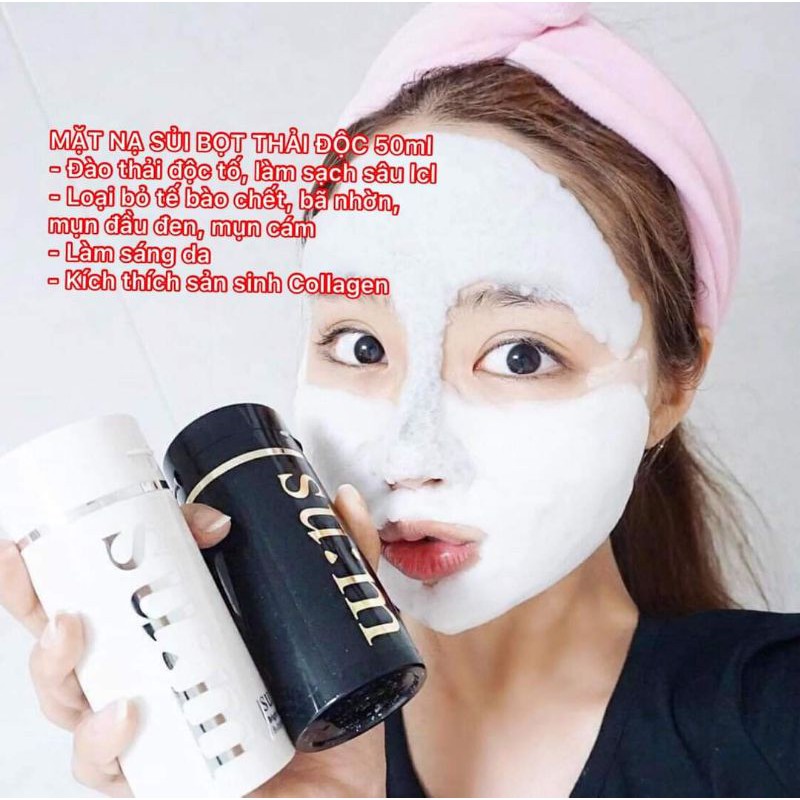 🌸[FULLSIZE] Set mặt nạ sủi bọt thải độc Sum37 Bubble de Mask pact kèm mini