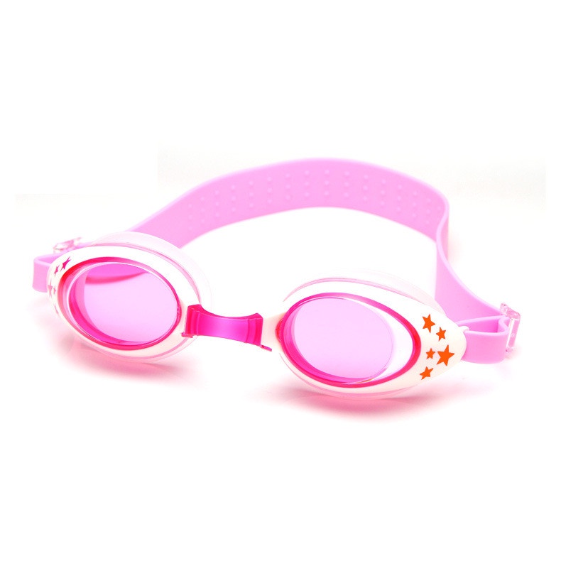 Kính Bơi Chuyên Nghiệp Bằng Silicon Tự Nhiên Chống Sương Mù Không Thấm Nước Kèm Nút Tai Kiểu Hoạt Hình Dễ Thương Cho Bé