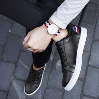 Giầy sneaker da thể thao nam phong cách korea mẫu mới 2018