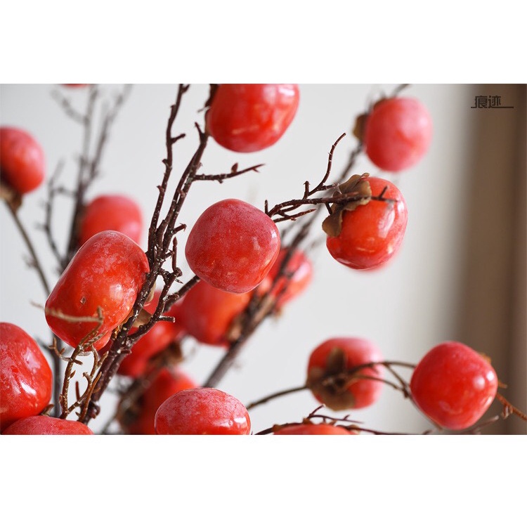 Cành hồng giả, quả hồng trang trí nhà cửa ngày Tết - cutam.homedecor