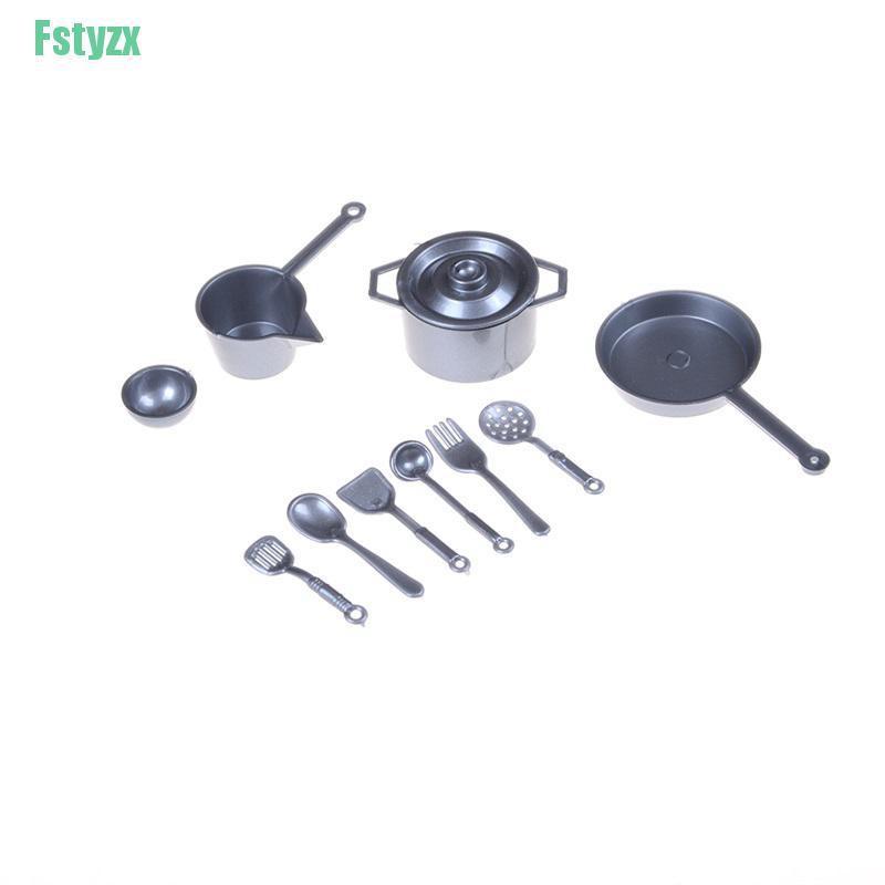 fstyzx 10pcs Mini Tableware Toys Kitchen Dining for BJD Doll House accessory play toy