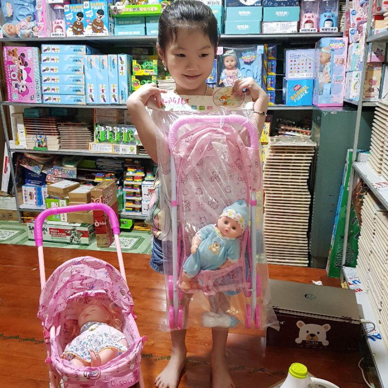 Đồ chơi xe đẩy búp bê cho bé gái Kumi toys