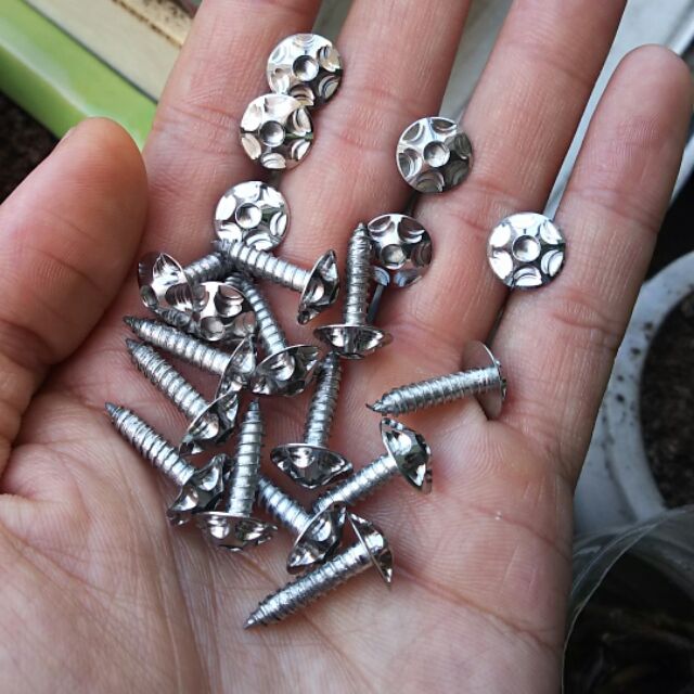 Ốc inox Thái - 4li15 (m4x15) - xoắn(2 ngôi sao)  - gắn dàn áo vario/click