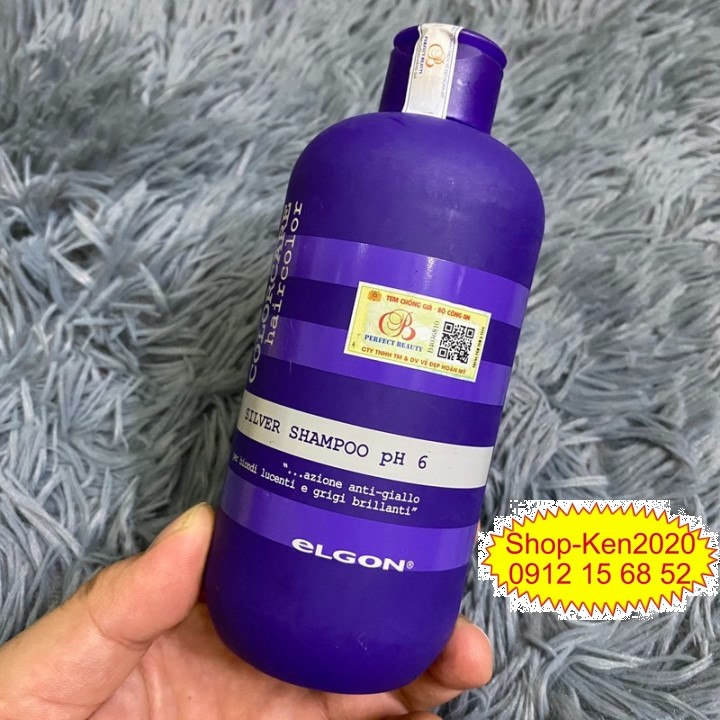 Dầu gội tím Elgon Silver Colorcare Shampoo 300ml khử vàng