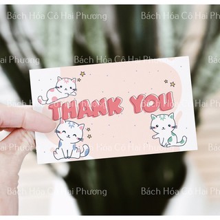 Combo 50 THIỆP CẢM ƠN THANK CARD - Mẫu mèo độc đáo, dễ thương