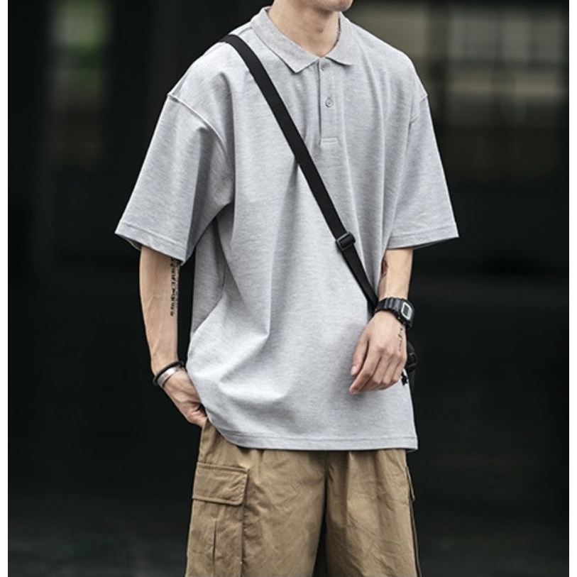 Áo Polo Basic unisex trơn thun nam chất vải cotton cao cấp, ngắn tay cực sang trọng, form rộng unisex, dáng Hàn