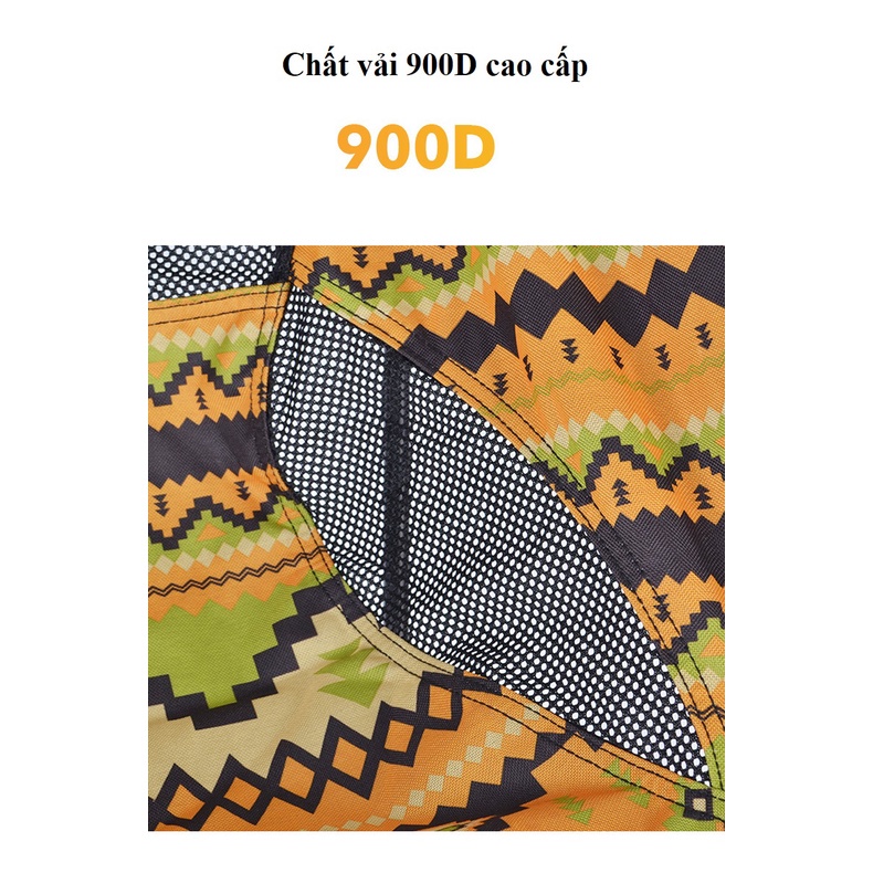 Ghế thổ cẩm phượt du lịch câu cá dã ngoại siêu gọn, cắm trại, outdoor