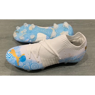 Giày đá bóng Fg Puma Future trắng xanh