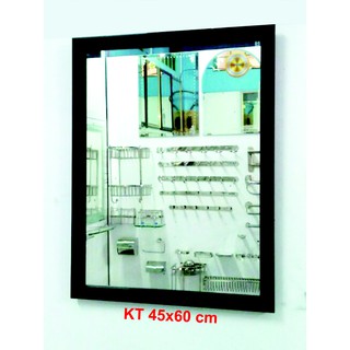 Gương kibath đen trơn kt 45x60 cm