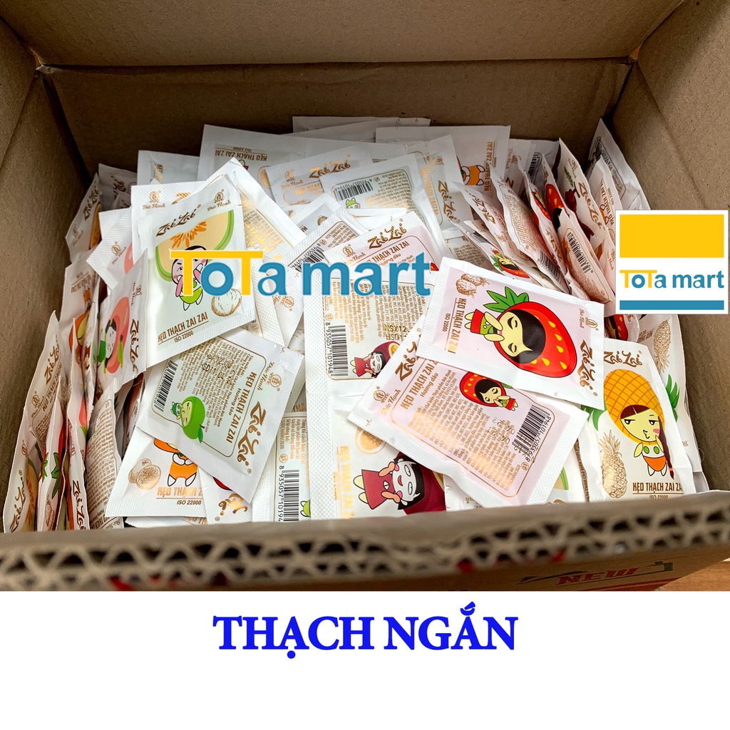 Thạch Zaizai Đức Hạnh 1kg mix đủ vị dài ngắn, trà sữa. hsd ghi bên dưới.