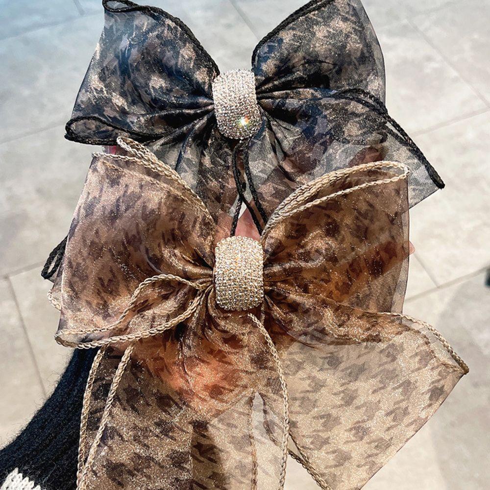 Kẹp Tóc Hình Nơ Lớn Màu Ngà Phong Cách Vintage Thời Trang Cho Nữ