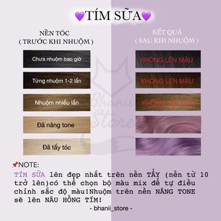 Thuốc nhuộm tóc Tím Sữa bhanii store