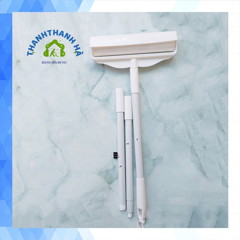 Cây Lăn Bụi Cán Dài Làm Sạch Quần Áo, Sàn Nhà, Ga Giường, Lông Chó Mèo - Độ Dài Tùy Chỉnh - Lõi Lăn 24cm