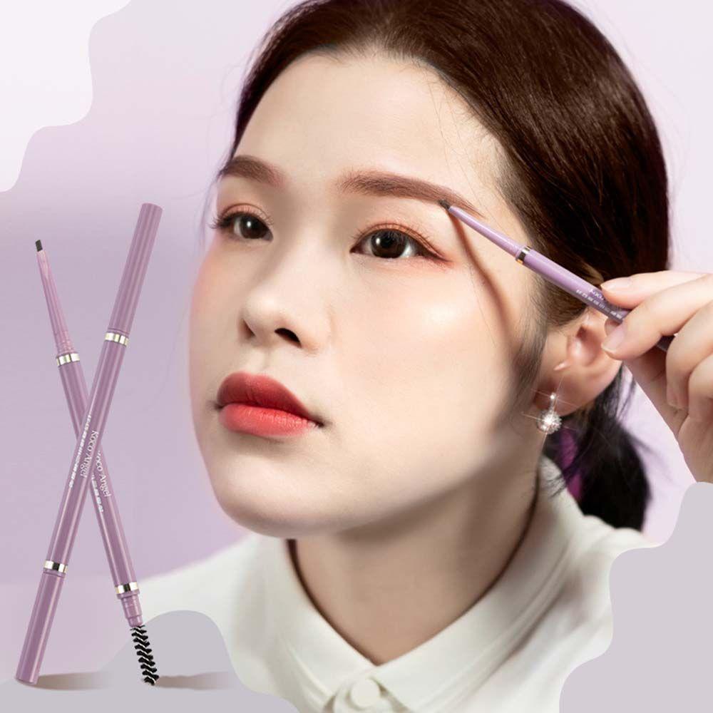 OCEANMAP Bút Chì Kẻ Lông Mày Hai Đầu Siêu Mịn Chống Thấm Nước Lâu Trôi Màu Nâu Xám Dành Cho Bạn Nữ