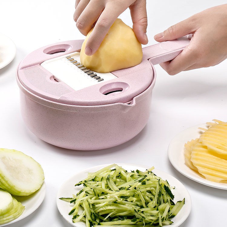 Máy cắt rau củ đa chức năng vụn khoai tây hủy tài liệu nhỏ lát và cà rốt bào sợi vật dụng nhà bếp
