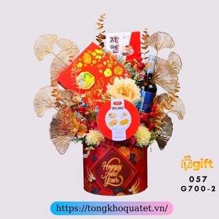 Giỏ Quà Tết Mẫu Giỏ 680 - 700 ( 5 Giỏ Quà Tết )