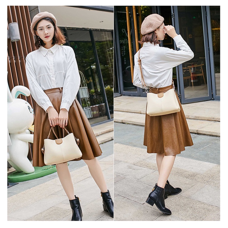 Dela Túi Xách Nữ Màu Tương Phản Đơn Giản Thời Trang Cho