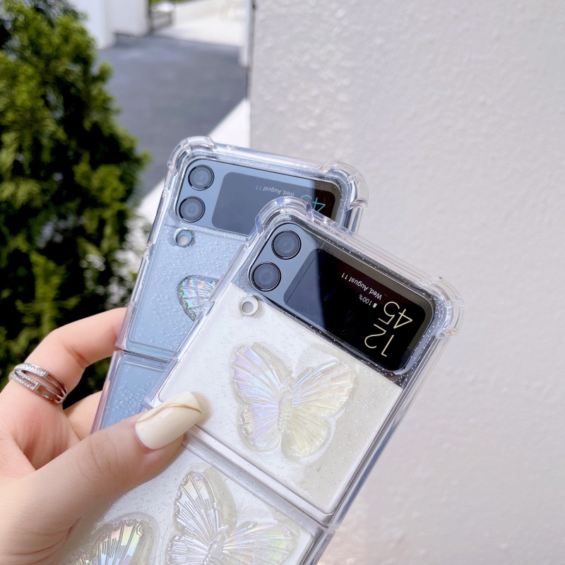 Ốp Điện Thoại Epoxy Cứng Chống Rơi Họa Tiết Hoa Hồng Và Nơ Cho Samsung Galaxy Z Flip 4 Z Flip4