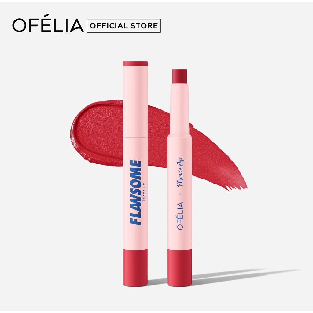 BUBBLE POP (Hồng Đỏ Trầm) - Son Sáp Tint Bóng OFÉLIA FLAWSOME Glowy Lip (2g)