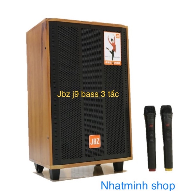 Loa kéo bass 3 tấc jbz j9 kèm 2 micro.