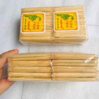 🦷 Set 10 bịch TĂM Xỉa Răng, Tre lớp vỏ ngoài rất chắc