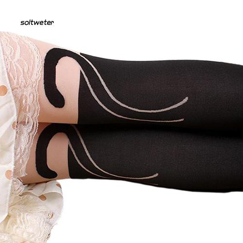 Quần tất nữ in hình mèo dễ thương