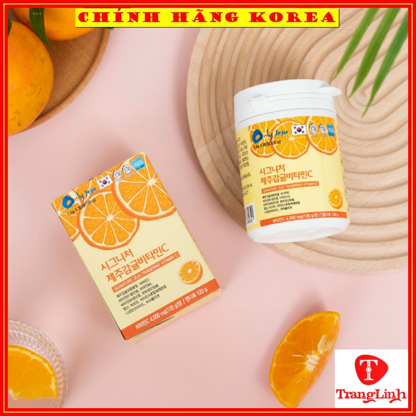Viên uống bổ sung Vitamin C JEJU hàn quốc - Vitamin JEJU - Tăng đề kháng, sức khỏe, chống lão hóa - tranglinhkorea
