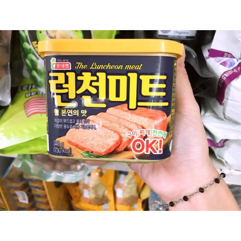 Sỉ Q.10【Báchhóa24h】Thịt Hộp Spam Ok-Thịt Hộp Lotte The Luncheon Meat Hàn Quốc 340g | BigBuy360 - bigbuy360.vn