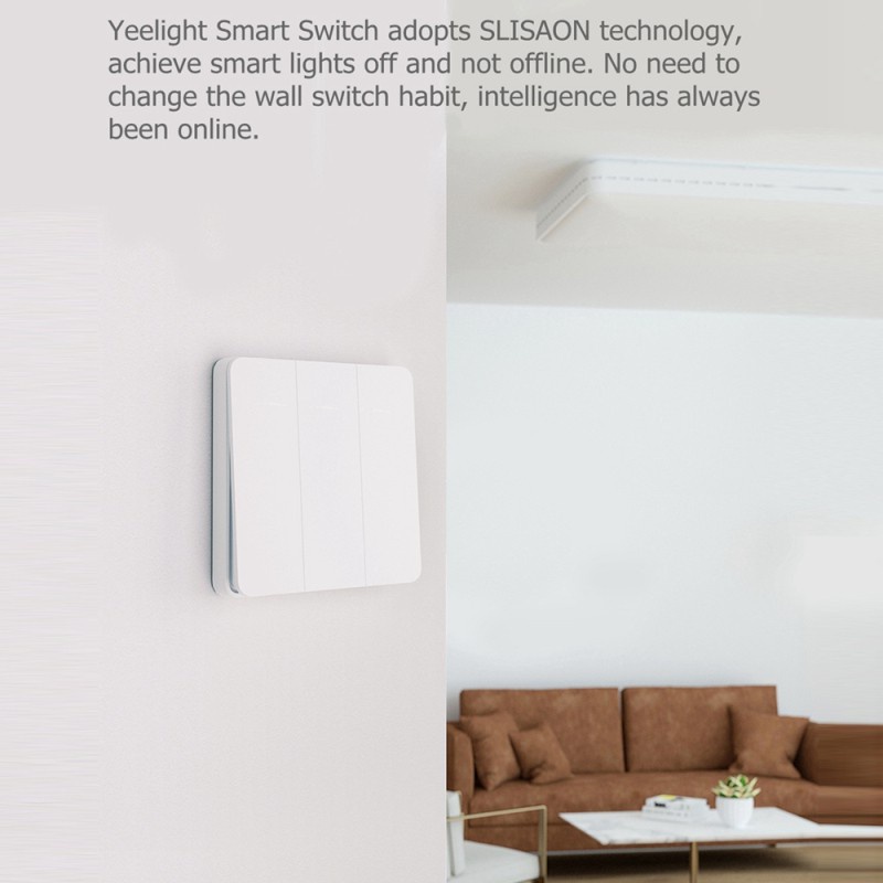 Công tắc âm tường cho đèn trần thông minh Yeelight - Hỗ trợ Slisaon - YLKG12YL / YLKG13YL / YLKG14Y