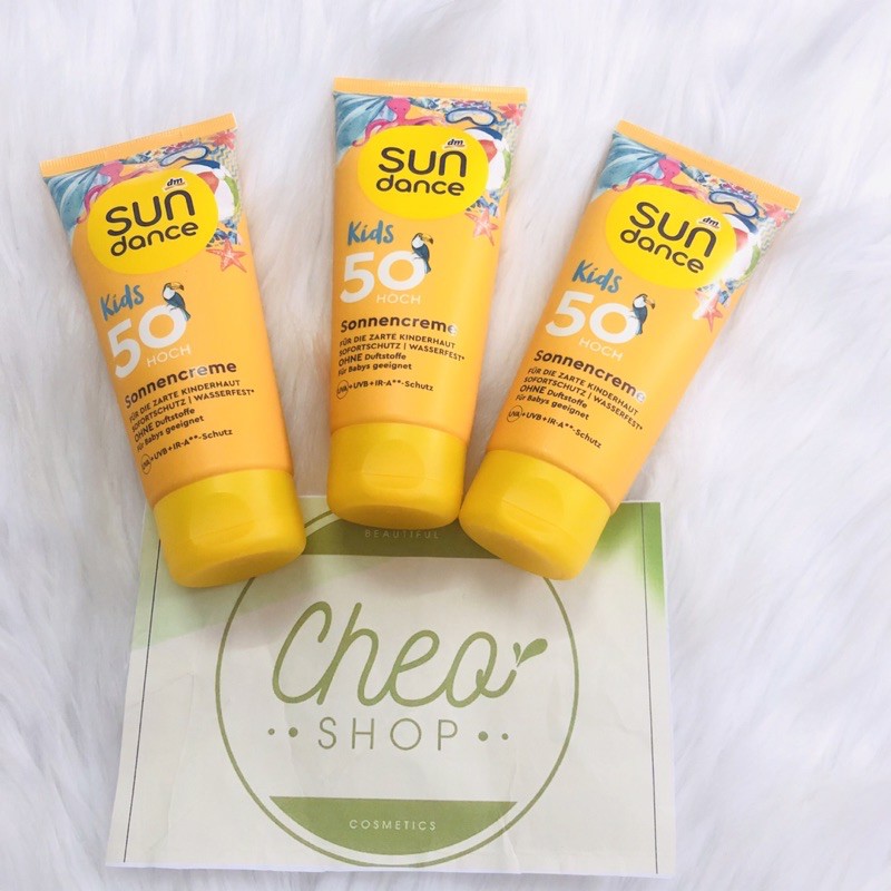 [Mã FMCG8 giảm 8% đơn 500K] Kem chống nắng cho bé Sundance Kids SPF50 Đức 100ml