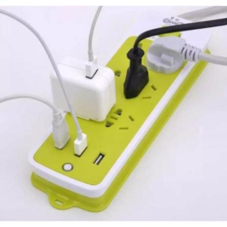 Ổ điện đa năng chống giật - ổ cắm điện thông minh kèm cổng sạc USB (6 phích cắm, 3 USB)