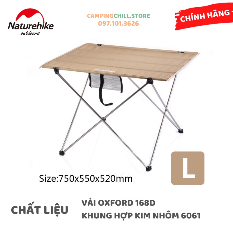 [CHÍNH HÃNG] BÀN VẢI GẤP GỌN DÃ NGOẠI, CẮM TRẠI, PICNIC NATUREHIKE NH15Z012-L | BigBuy360 - bigbuy360.vn