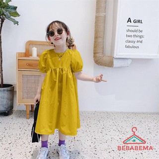 Váy bé gái tay bồng phong cách Hàn quốc VBG10 size 13-23 kg