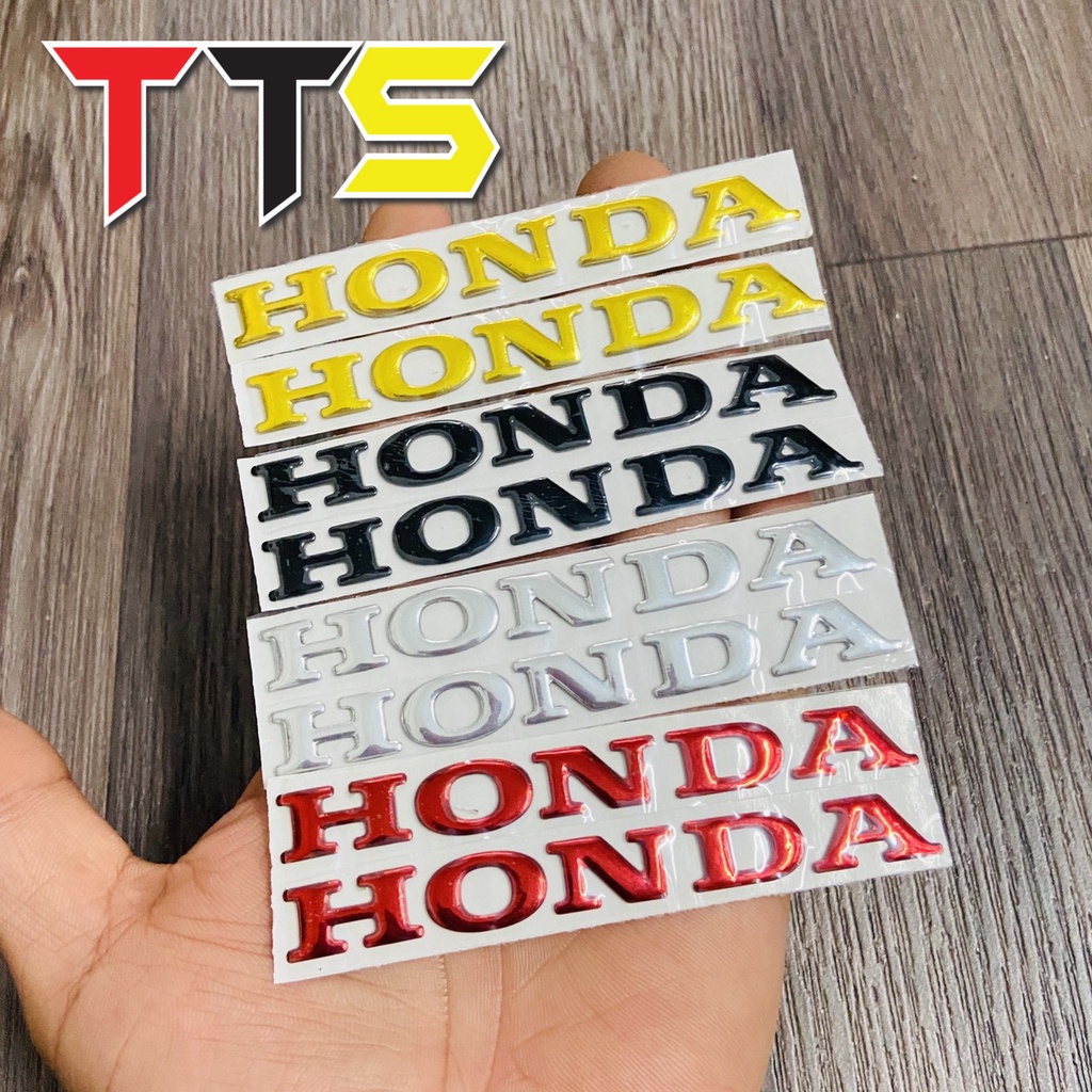 Một cặp chữ nổi HONDA dán bửng, dàn áo các dòng xe VARIO, CLICK, WAVE, DREAM