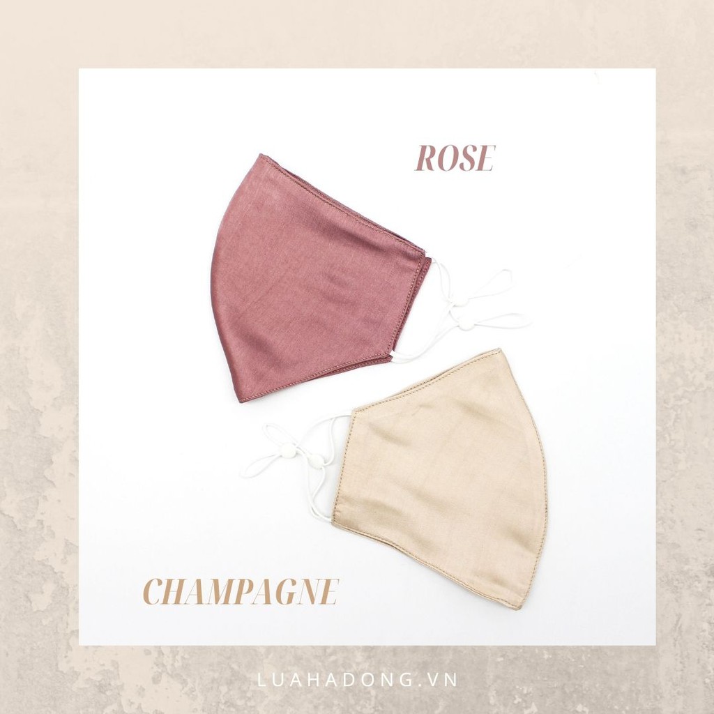 Khẩu Trang Lụa 100% Cao Cấp 2 Lớp, Siêu Mát, Bảo Vệ Da Chống Lão Hóa (có 9 màu) | BigBuy360 - bigbuy360.vn