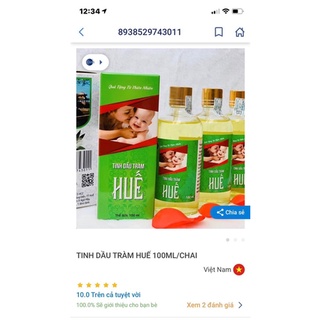 tinh dầu tràm huế 100ml