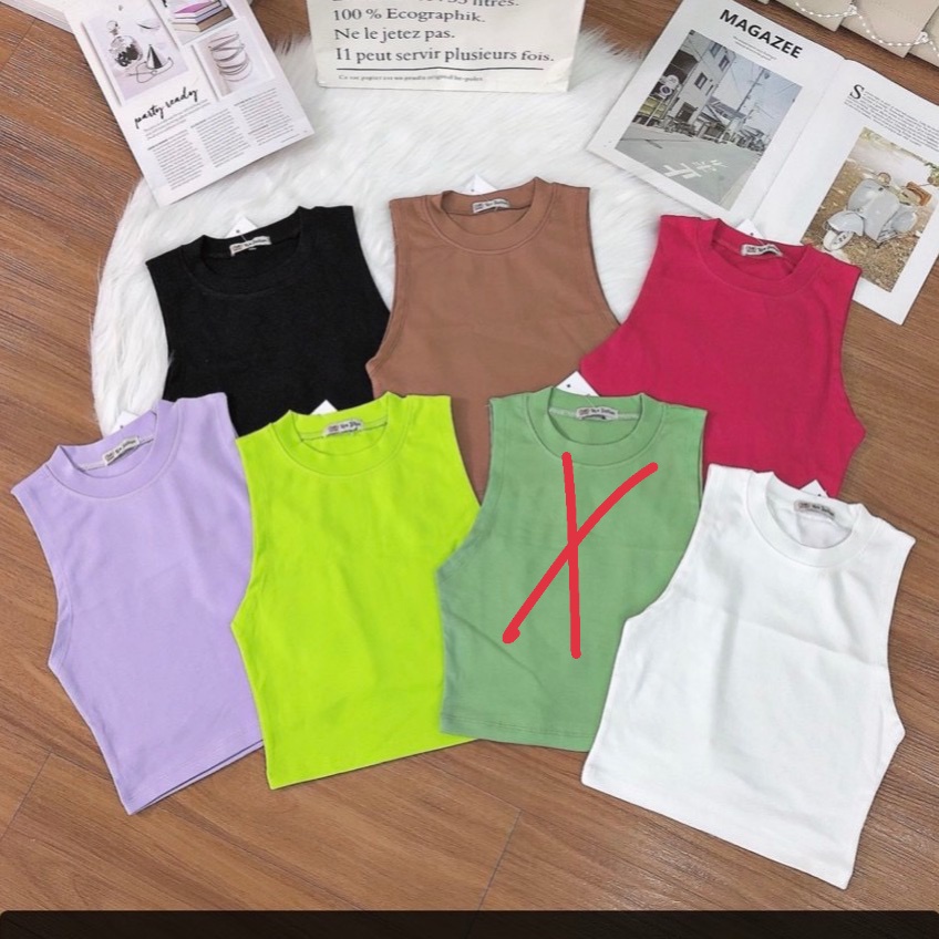 Áo thun ba lỗ bozip dáng croptop mẫu Basic bán quanh năm đủ màu