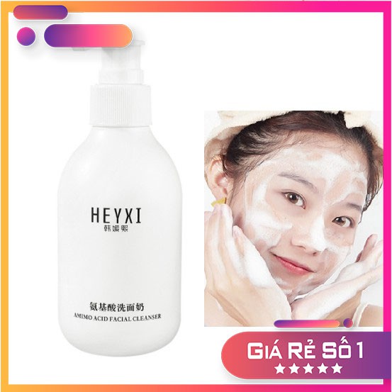 [HÀNG HÓT]Sữa rửa mặt Heyxi Amino Acid dạng bọt làm sạch sâu dưỡng ẩm 200ml