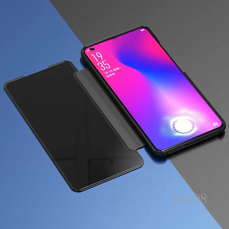 Bao da nắp gập bề mặt tráng gương thông minh bảo vệ cho LG Velvet 5G