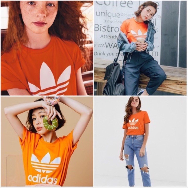 (HÀNG XUẤT XỊN) Áo das màu cam cambodia 143 - Trefoil Tee Orange