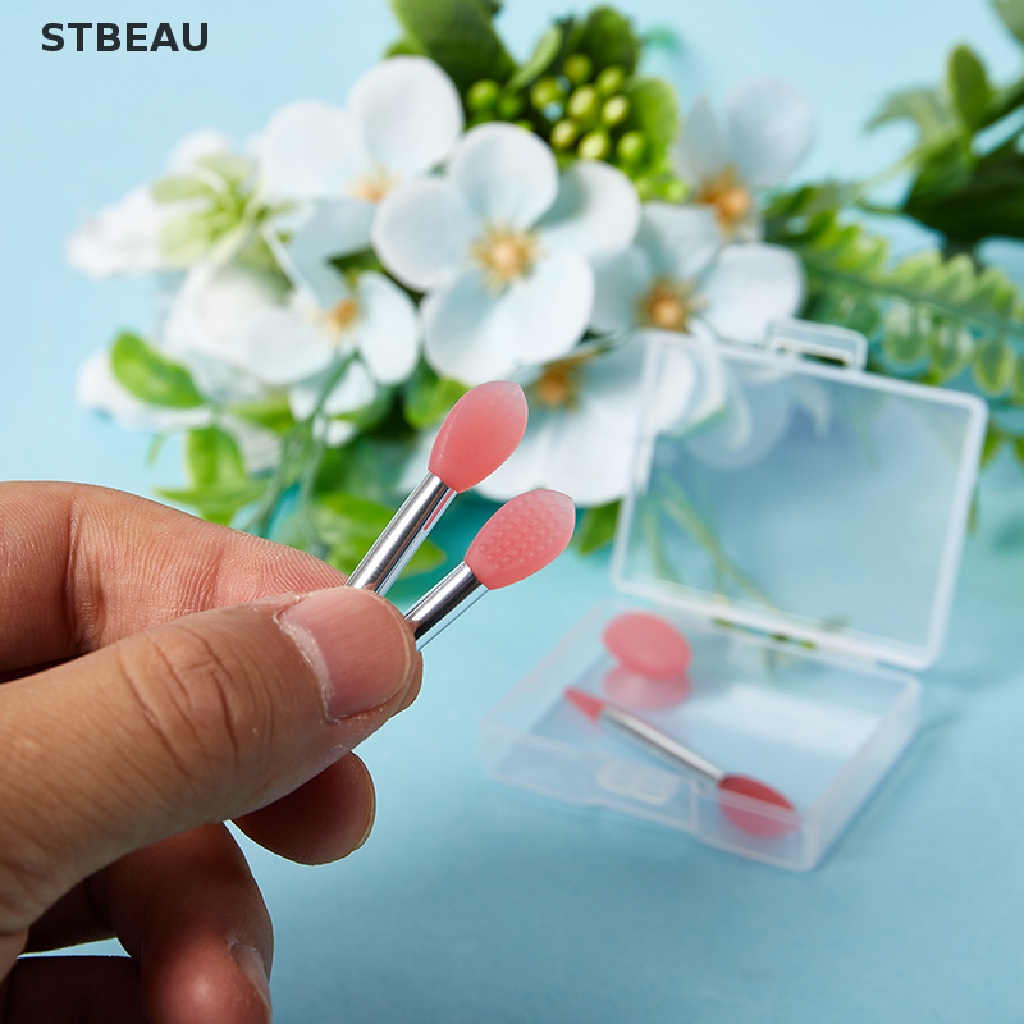 Bộ 3 Cọ Silicone Đắp Mặt Nạ Môi Chống Bụi Kèm Vỏ Hút Tiện Lợi