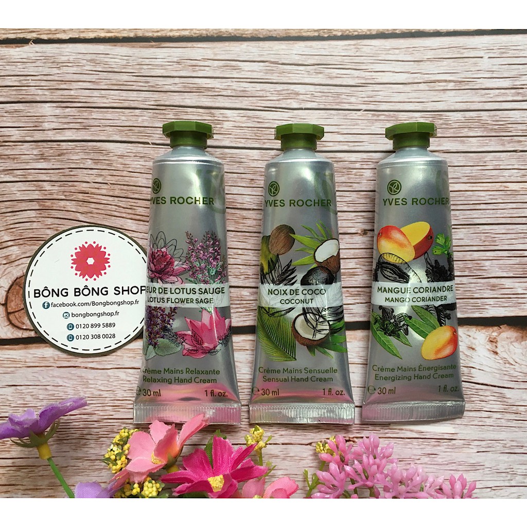 (Chuẩn Pháp-30ml) Kem dưỡng da tay Yves Rocher 30ml