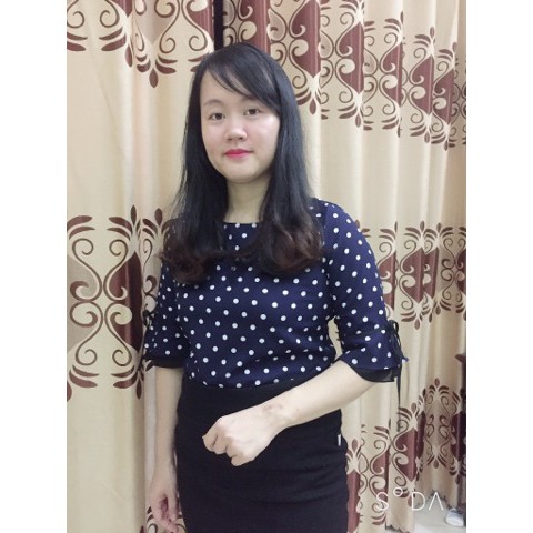 Áo sơ mi nữ công sở chấm bi