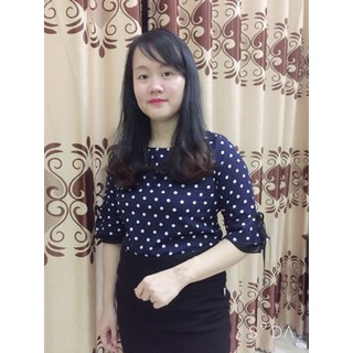 Áo sơ mi nữ công sở chấm bi