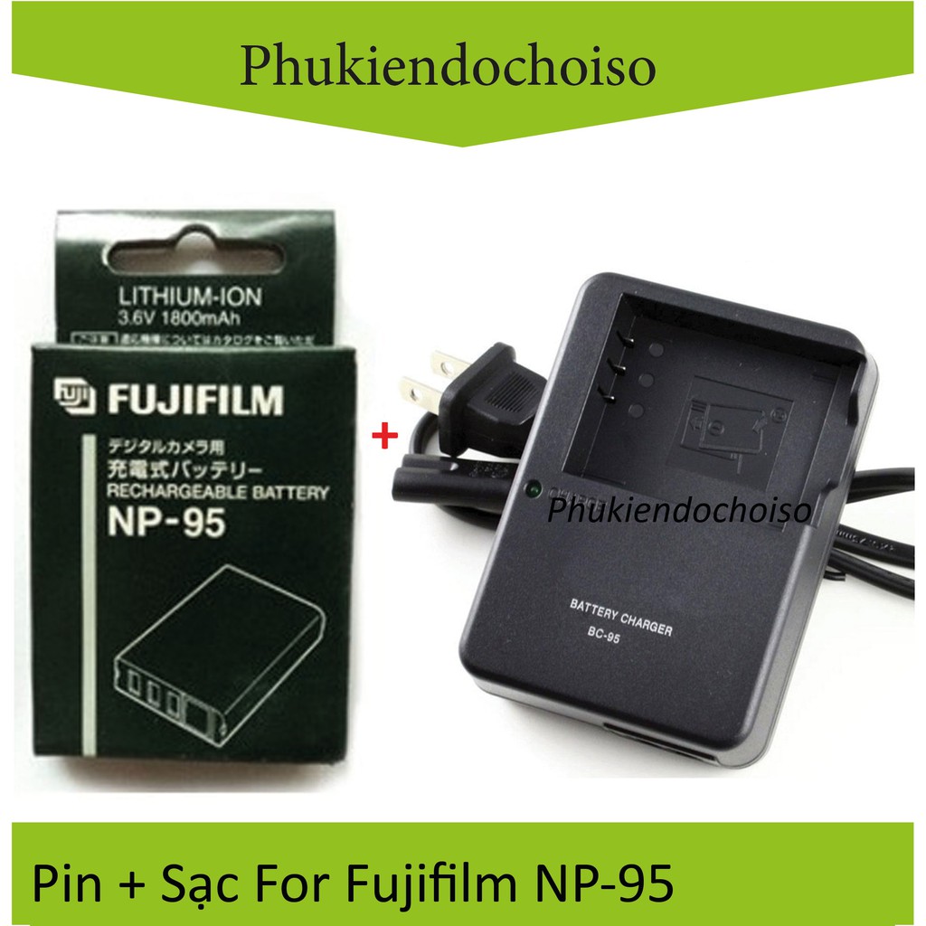 Bộ pin sạc thay thế 1 Pin 1 Sạc máy ảnh Fujifilm NP-95