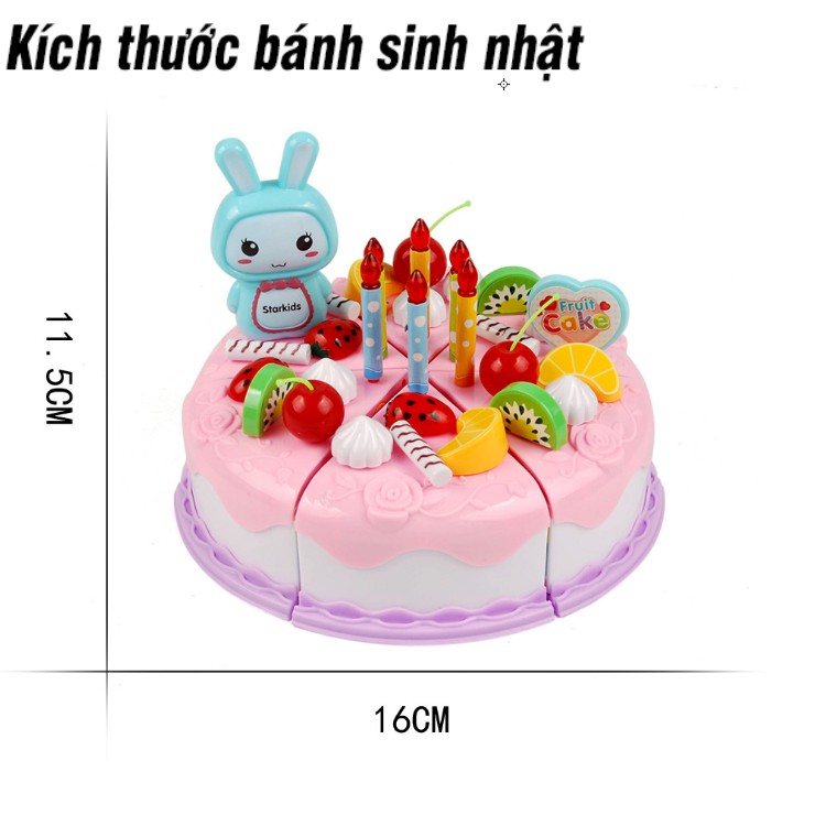 Mô hình bánh kem sinh nhật đồ chơi trẻ em mô hình lắp ghép 37 chi tiết